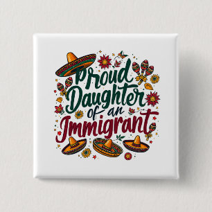 I Support Women's Rights and Wrongs Feminism 2 Inch Square Button