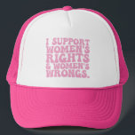 I Support Womens Rights and Wrongs Groovy Feminist Trucker Hat<br><div class="desc">I Support Womens Rights and Wrongs Groovy Feminist</div>