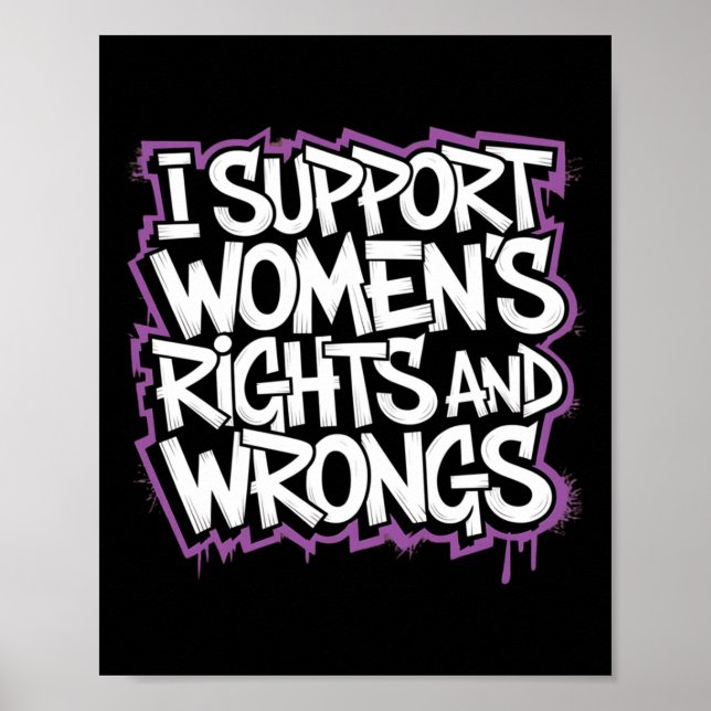 I Support Women's Rights Sticker  Poster (Front)