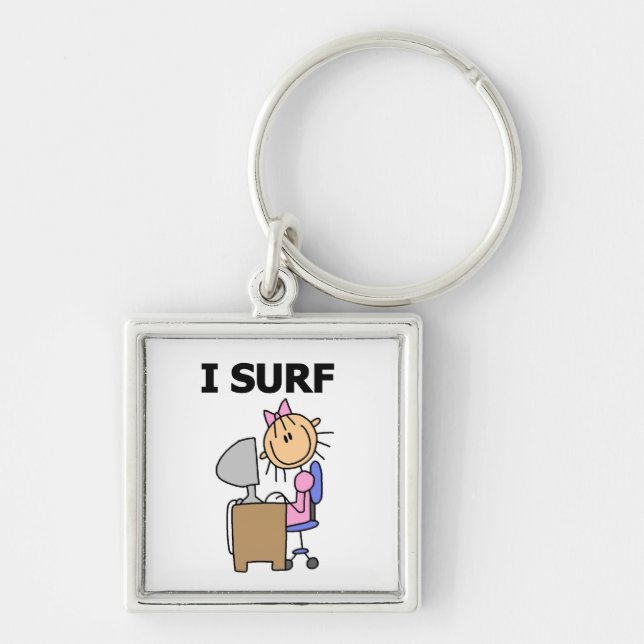 I Surf the Web Keychain (Front)