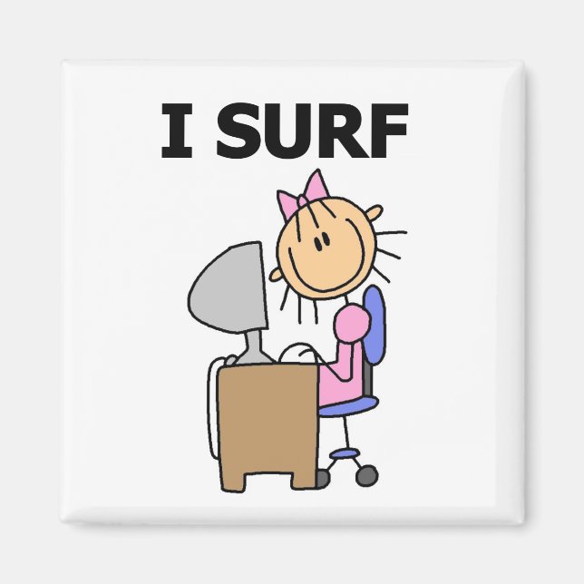 I Surf the Web Magnet (Front)