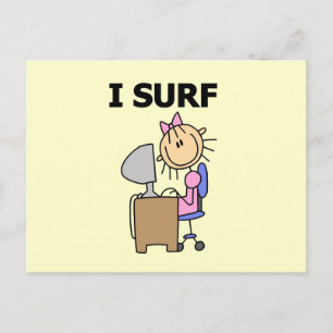 I Surf the Web Postcard