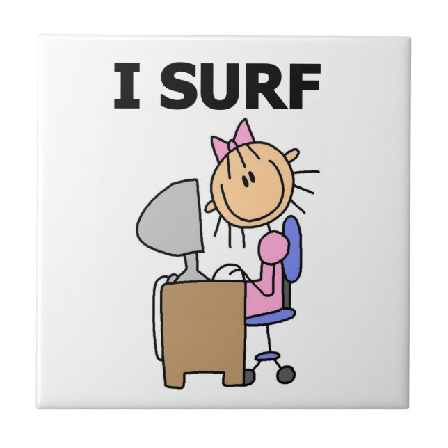 I Surf the Web Tile (Front)