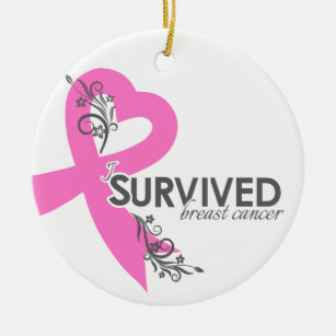 I Surived Breast Cancer Ceramic Ornament