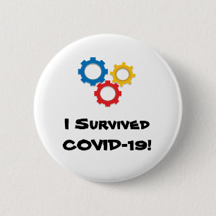 I survive Covid-19 X1500 2 Inch Round Button