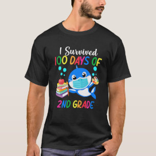 I Survived 100 Days Of 2Nd Grade 2021 Teacher Stud T-Shirt