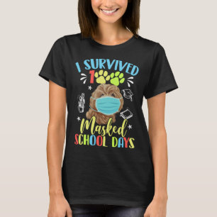 I Survived 100 Days Of Masked School Day Cute Pood T-Shirt