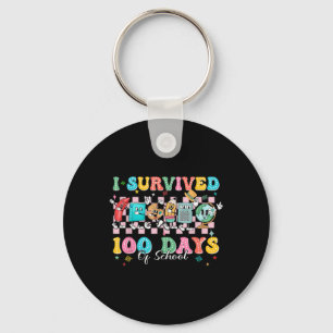 I Survived 100 Days Of School Happy 100th Day Of S Keychain