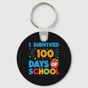 I Survived 100 Days Of School Happy 100th Day Of S Keychain