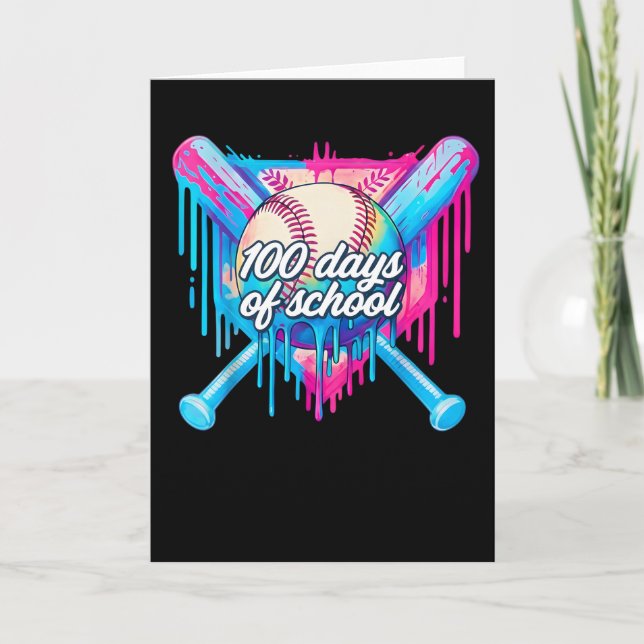 I Survived 100 Days of School Ice Cream Drip Card (Front)