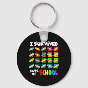 I Survived 100 Days Of School Teacher And Kids Nd  Keychain