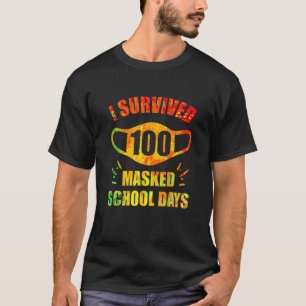 I Survived 100 Masked School Days , Kids Virtual S T-Shirt