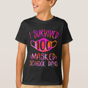 I Survived 100 Masked School Days Student or Teach T-Shirt