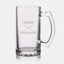 I Survived 100 Minutes War Mug Etched
