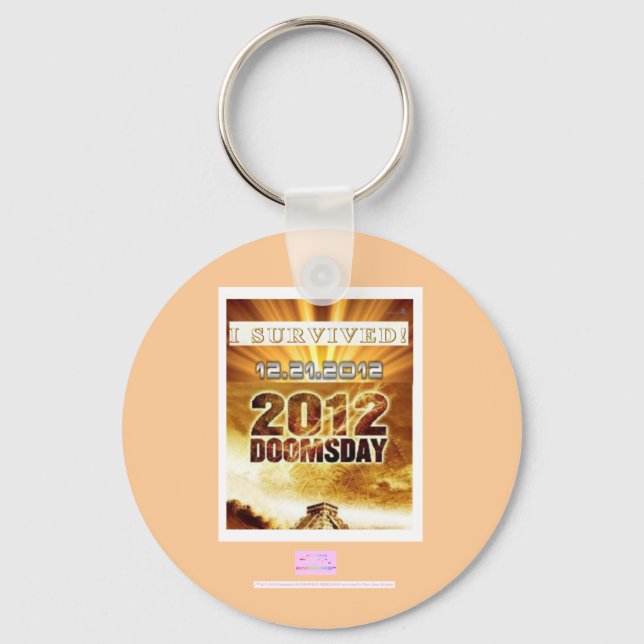 I SURVIVED 12/21/12 DOOMSDAY KEYCHAIN (Front)