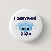 I Survived 2020 Mask Button