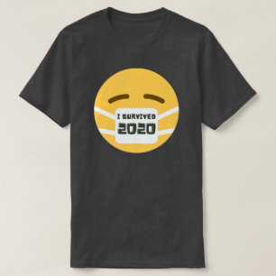 I Survived 2020 Mask Emoji T-Shirt