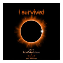 I Survived 2024 Solar Eclipse Poster