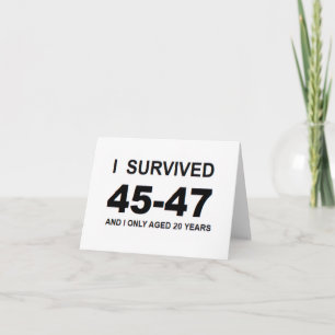 I Survived 45-47 Thank You Card