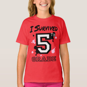 I Survived 5th Grade Girls T-Shirt