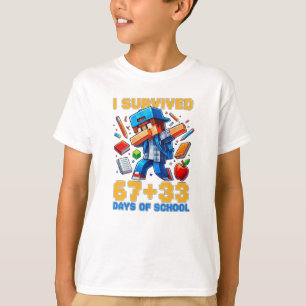 I Survived 67 33 Days of School 100 Days of School T-Shirt