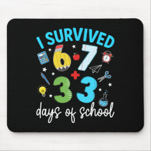I Survived 67 33 Days Of School 100th Day Teachers Mouse Pad