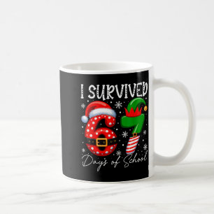 I Survived 67 Day Of School Funny 67 Xmas Santa El Coffee Mug