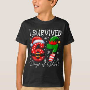 I Survived 67 Day Of School Funny 67 Xmas Santa El T-Shirt