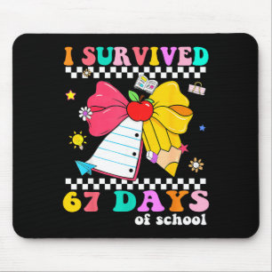 I Survived 67 Day Of School Notebook Teachers And Mouse Pad