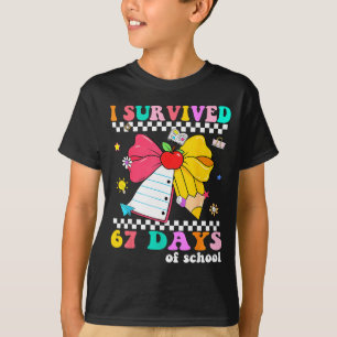 I Survived 67 Day Of School Notebook Teachers And  T-Shirt