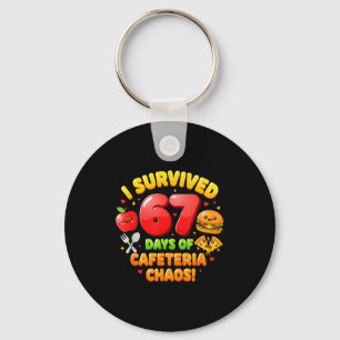 I Survived 67 Days Of Cafeteria Chaos 6 7 Meme Lun Keychain
