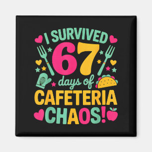 I Survived 67 Days Of Cafeteria Chaos Cute Food Lu Magnet