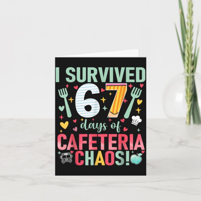 I Survived 67 Days Of Cafeteria Chaos Lunch Lady S Card (Front)