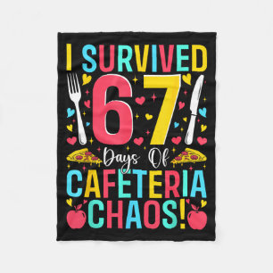 I Survived 67 Days Of Cafeteria Chaos Lunch Lady S Fleece Blanket