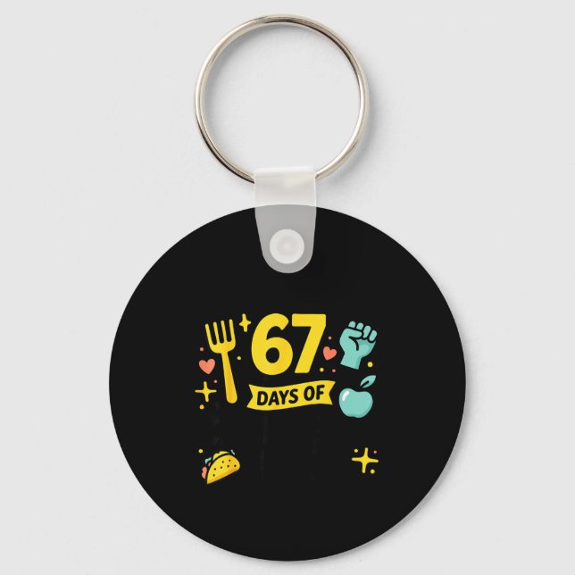 I Survived 67 Days Of Cafeteria Chaos Lunch Lady S Keychain (Front)
