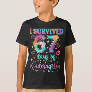 I Survived 67 Days Of Kindergarten Funny Six Seven T-Shirt