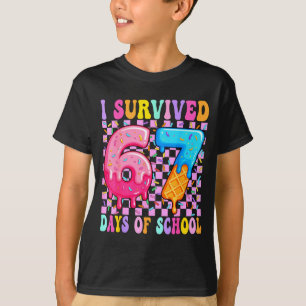 I Survived 67 Days Of School 100 Days Of School Te T-Shirt