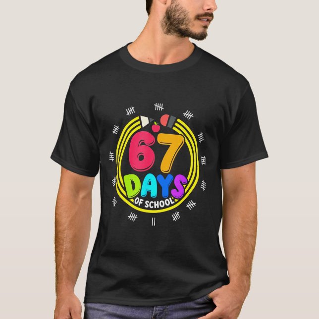 I Survived 67 Days Of School 6 7 Meme Z Gen  T-Shirt (Front)