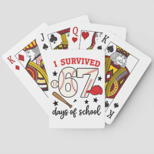 I Survived 67 Days of School Baseball Sport 100 Playing Cards