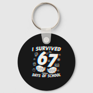 I Survived 67 Days Of School Boys Girls Teacher Fu Keychain
