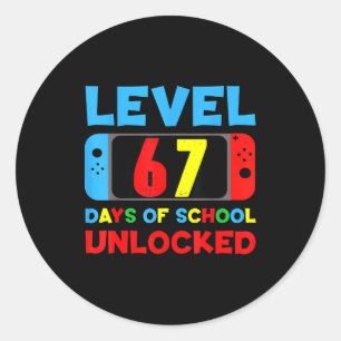 I Survived 67 Days Of School Bruh Students Six Sev Classic Round Sticker