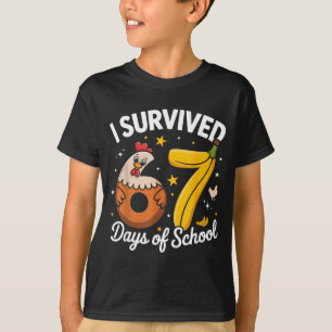 I Survived 67 Days Of School Chicken Banana Kids 6 T-Shirt
