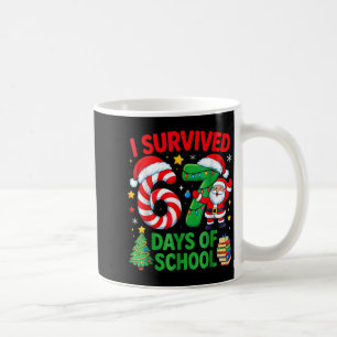 I Survived 67 Days Of School Christmas Candy Cane  Coffee Mug