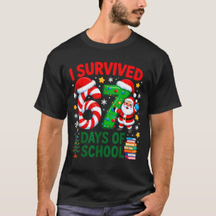 I Survived 67 Days Of School Christmas Candy Cane T-Shirt