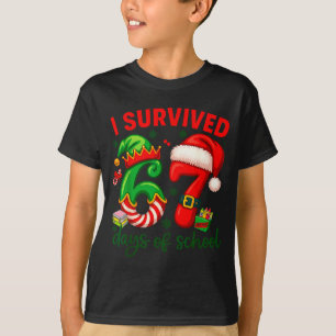 I Survived 67 Days Of School Christmas Candy Cane  T-Shirt
