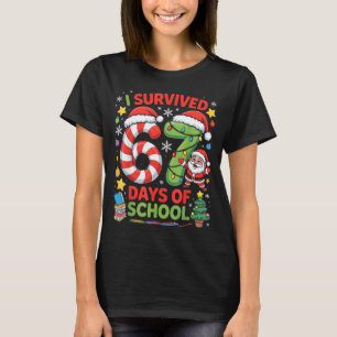 I Survived 67 Days Of School Christmas Candy Cane T-Shirt