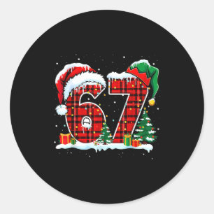 I Survived 67 Days Of School Christmas Funny Teach Classic Round Sticker