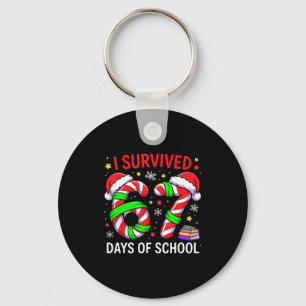 I Survived 67 Days Of School Christmas  Keychain