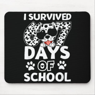 I Survived 67 Days Of School Dabbing Dalmatian Dog Mouse Pad