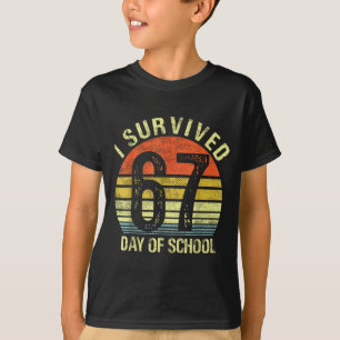 I Survived 67 Days Of School Dabbing Six Seven Mem T-Shirt